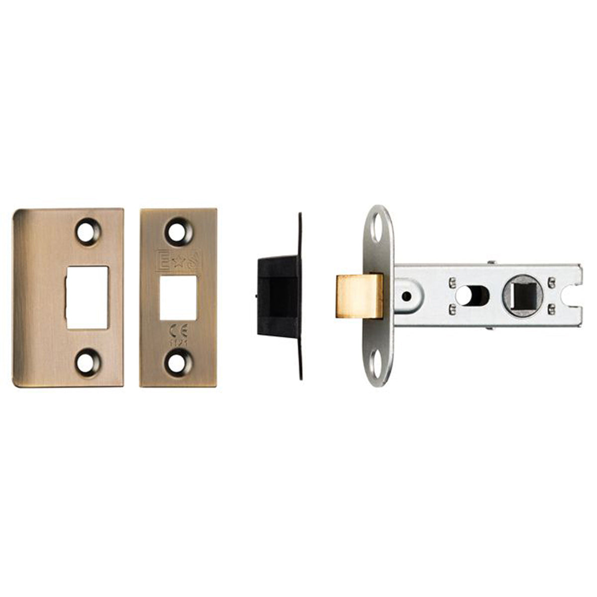 BOLT THR TUB MORT LATCH 64 SQU ABR BTL25AB by CARLISLE BRASS