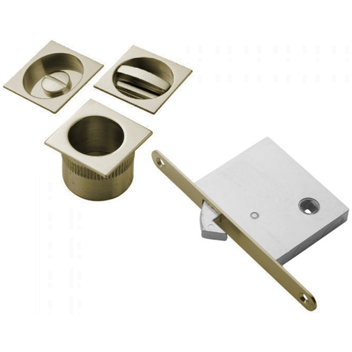 SLIDING DOOR SET+FLUSH 53x53 SNP ART55BQSN by CARLISLE BRASS