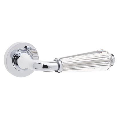 JEDO NATURAL FLUTED GLASS LEVER HANDLE D50x134x71 PCP JH5312PC