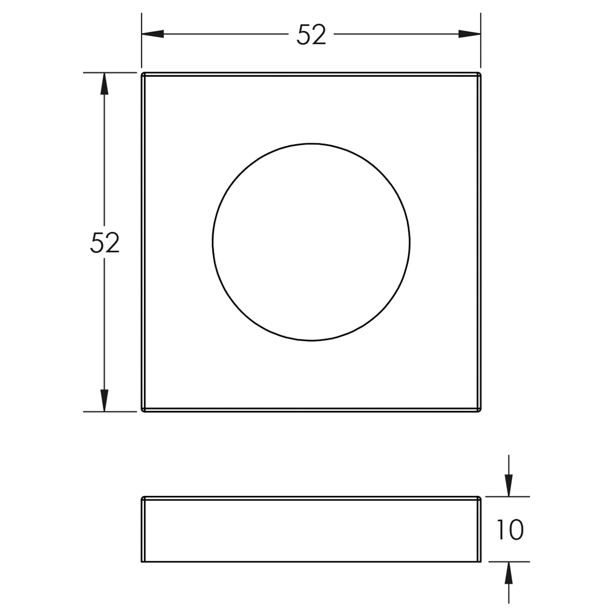 BURLINGTON PLAIN OUTER ROSE SQU 52x52x10 DBZ