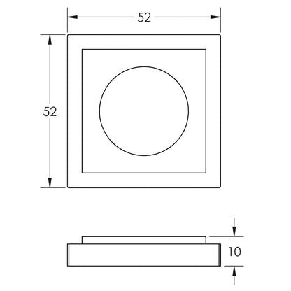 BURLINGTON STEPPED OUTER ROSE SQU 52x52x10 SBR