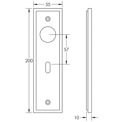 BURLINGTON II LEVER PLATE LOCK 57CC 200x55x10 SNP
