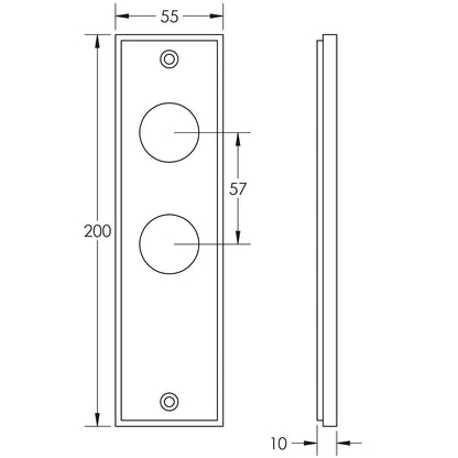 BURLINGTON II LEVER PLATE BATH 57CC 200x55x10 SBR