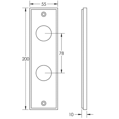 BURLINGTON II LEVER PLATE DIN BATH 78CC 200x55x10 MBK