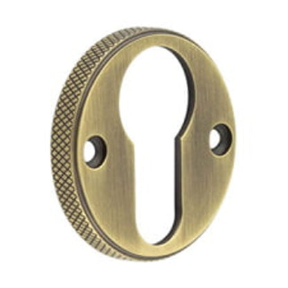 BURLINGTON WESTBOURNE KNURLED EURO PROFILE ESCUTCHEON D40x6 ABR