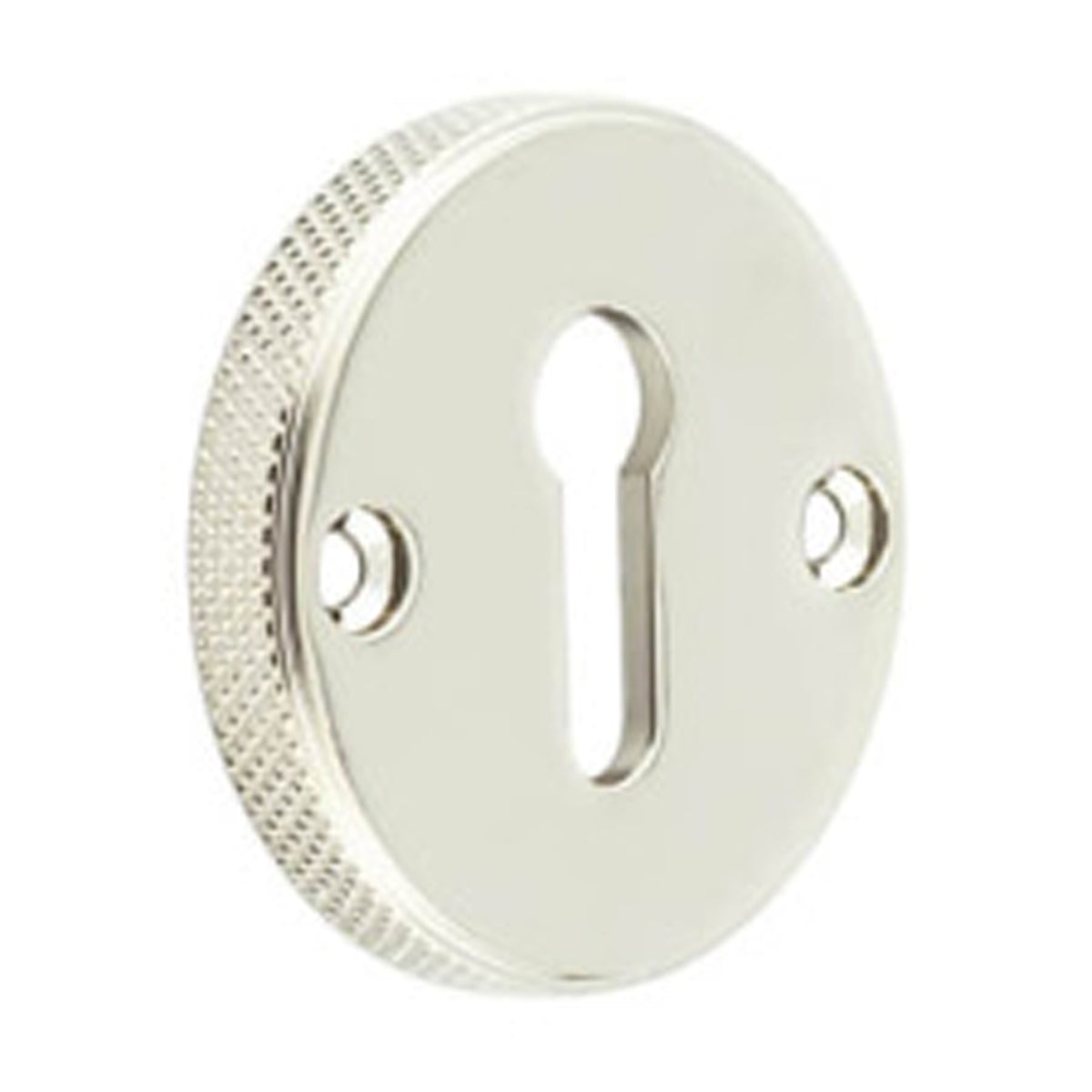 BURLINGTON WESTBOURNE KNURLED STD KEYWAY ESCUTCHEON D40x6 PNP