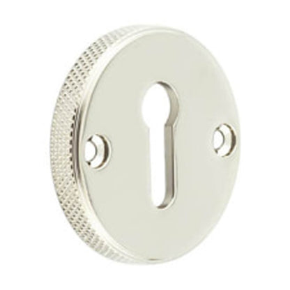 BURLINGTON WESTBOURNE KNURLED STD KEYWAY ESCUTCHEON D40x6 PNP