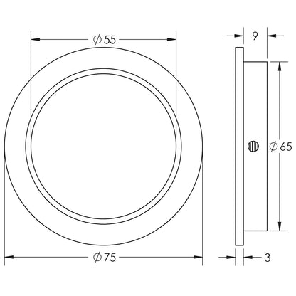 BURLINGTON CIRCULAR FLUSH PULL D75x12 SNP