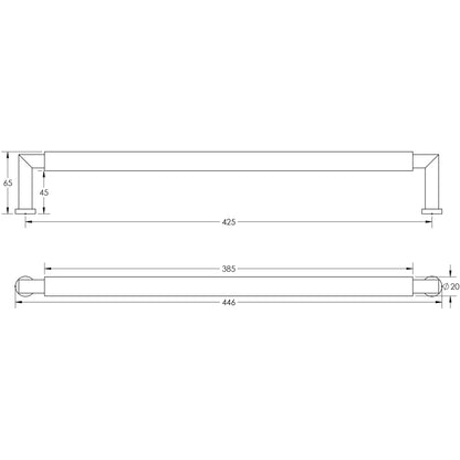 BURLINGTON WESTMINSTER PULL HANDLE FACE 425HC 446x65x20 DBZ