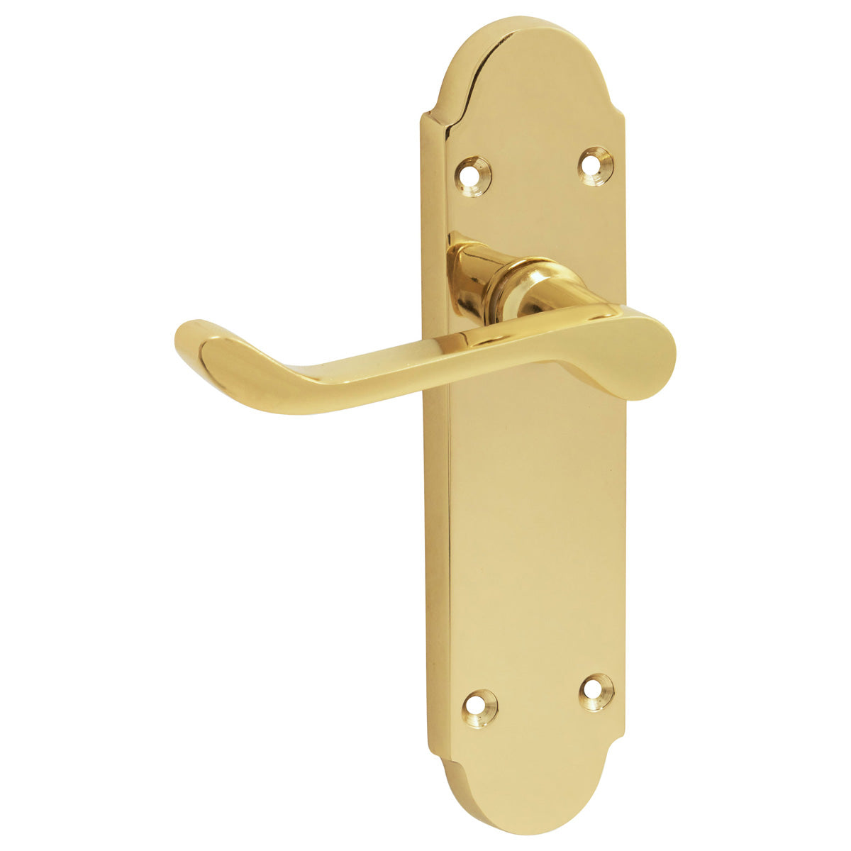 ECLIPSE CHROMAXE LEVER HANDLE+BACKPLATE 170x42 LATCH PBR by FRISCO UK SALES LTD