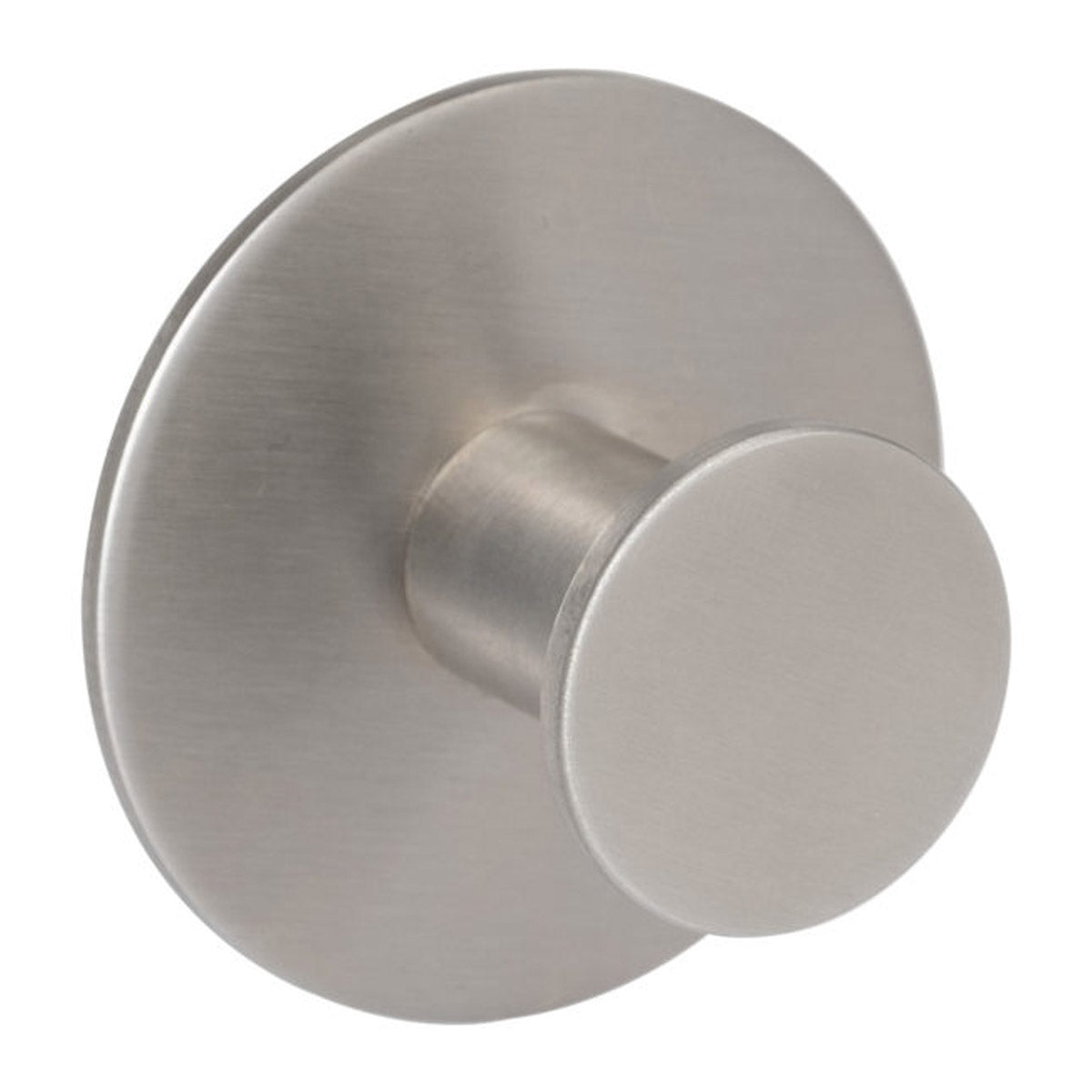 PREPACK ECLIPSE STAINLESS STEEL CIRCULAR SINGLE COAT HOOK SELF-ADHESIVE D48 SSS by FRISCO UK SALES LTD