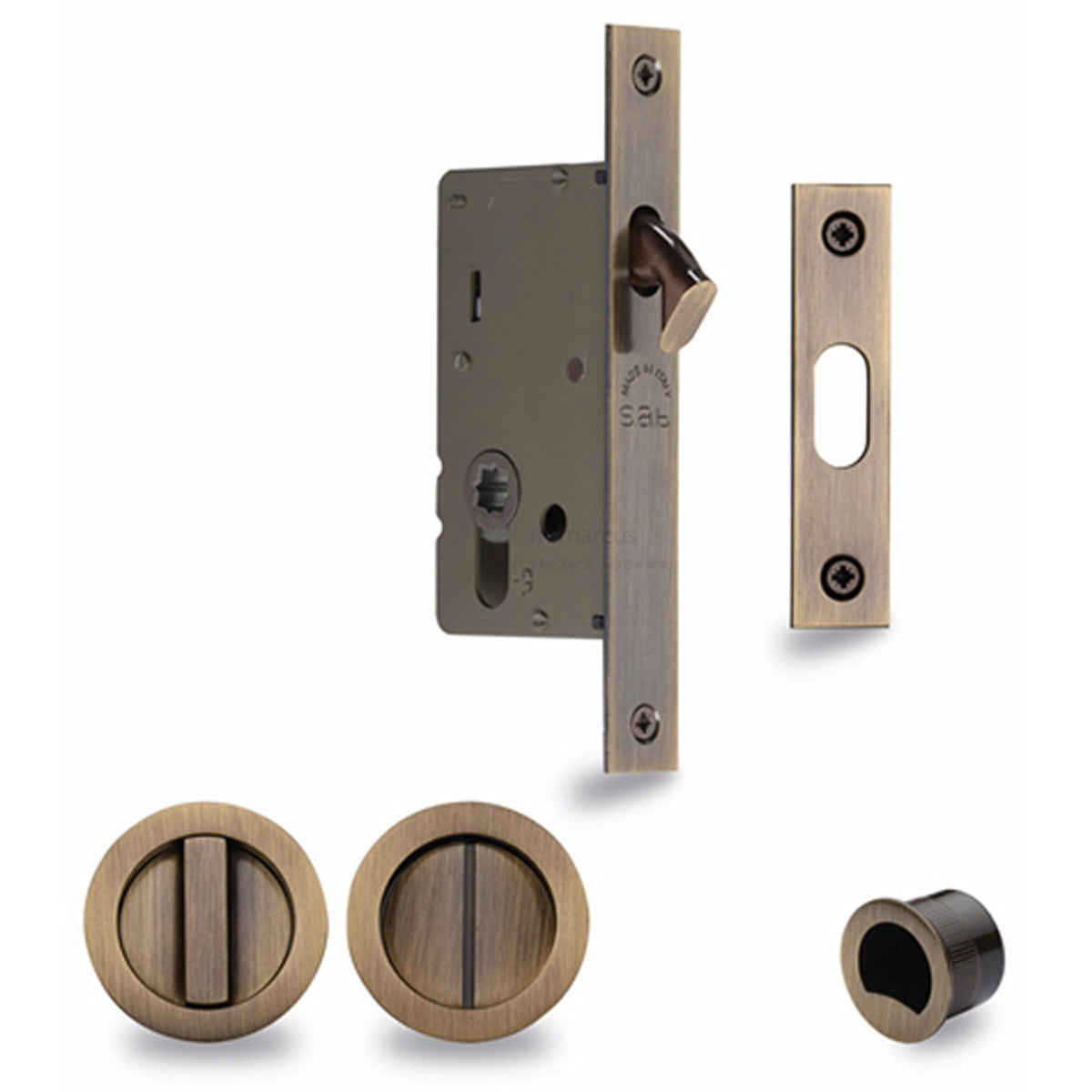 SLIDE FLUSH HANDLE LOCK D57 ANT