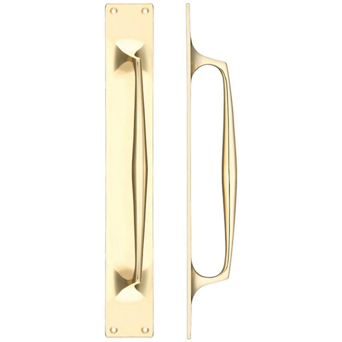 F&B PULL HANDLE+BPLATE 425x60 PBR
