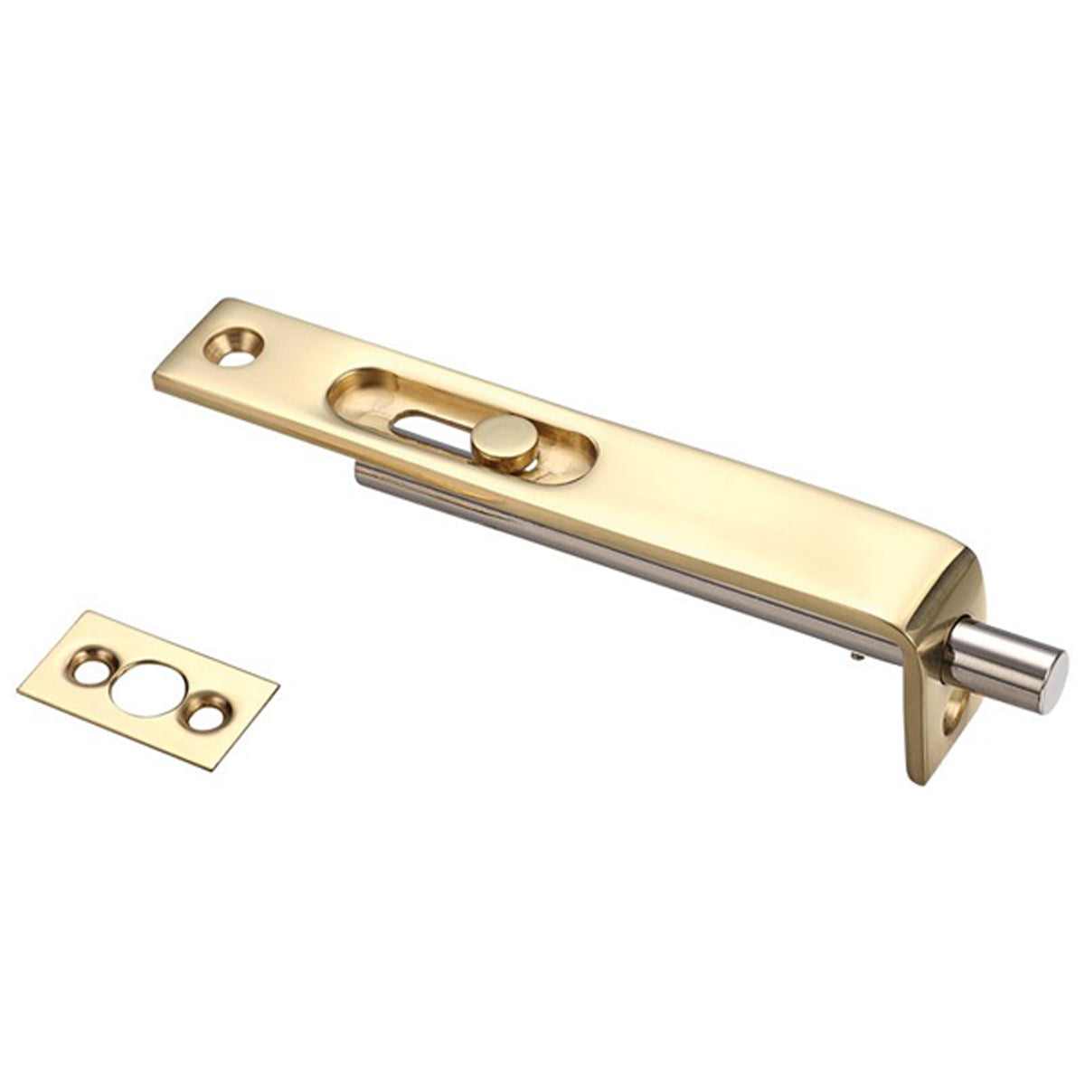 F&B SUNK SLIDE FLUSH BOLT 100x17 PB