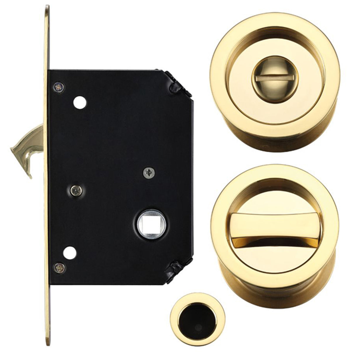 F&B SLIDING DOOR LOCK 35-45 PBR by ZOO HARDWARE LTD