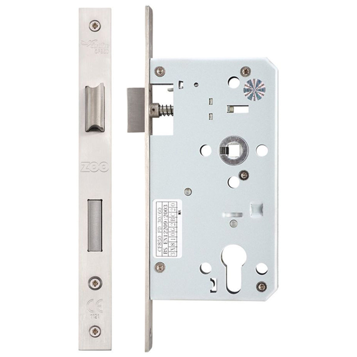 ZDL EURO SASH LOCK SQU BS60 72 SSS
