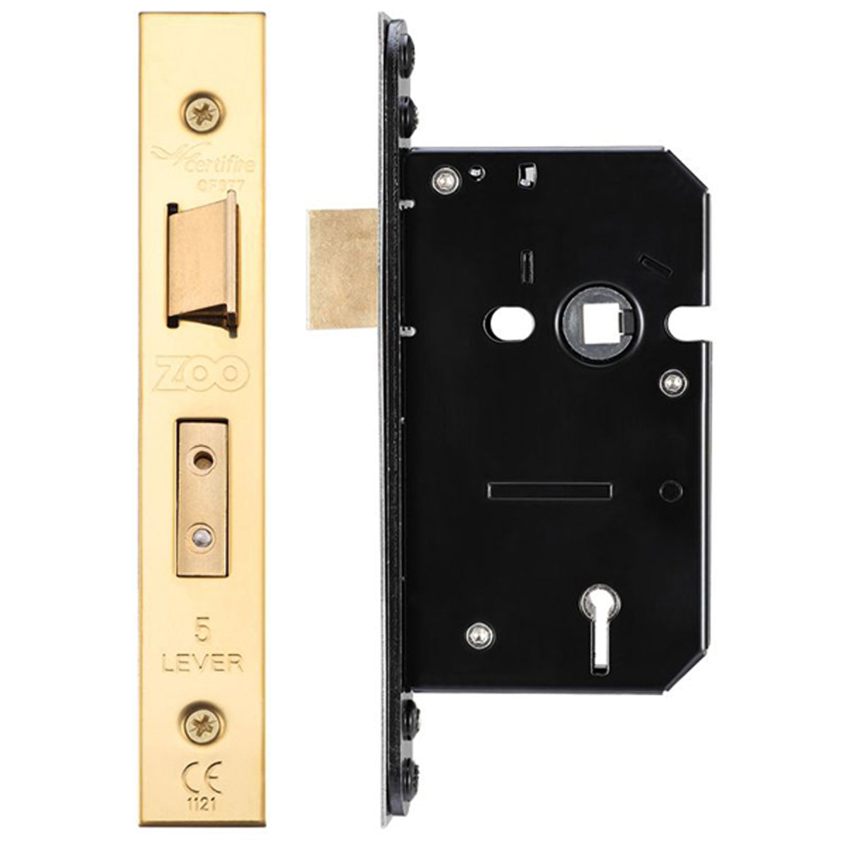 ZUK 5LEVER SASH LOCK BS45 PVD