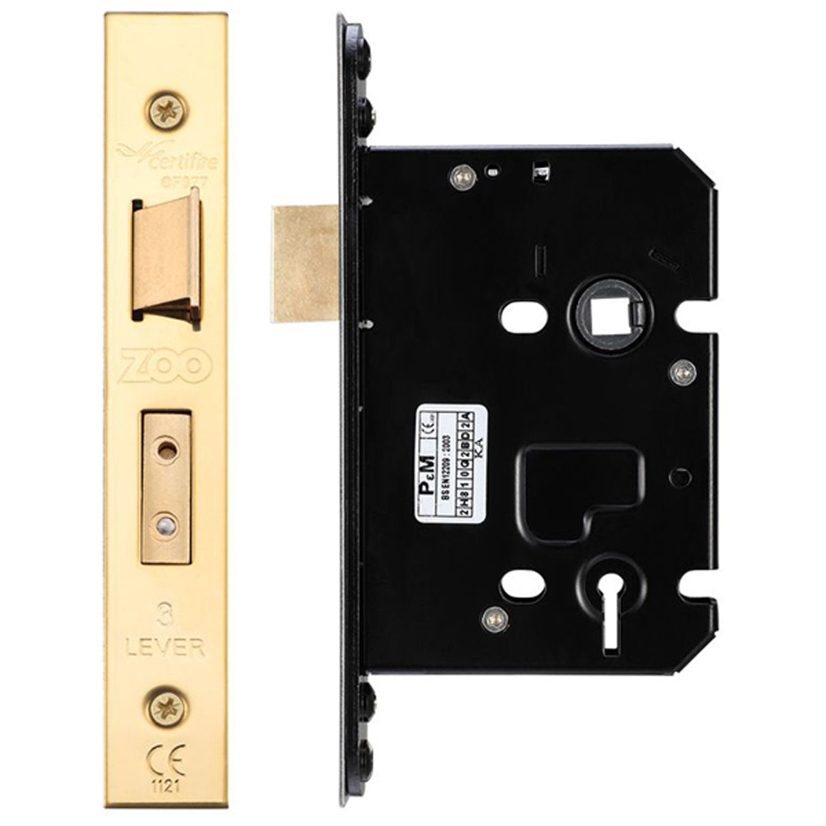 ZUK 3LEVER SASH LOCK BS57 PVD