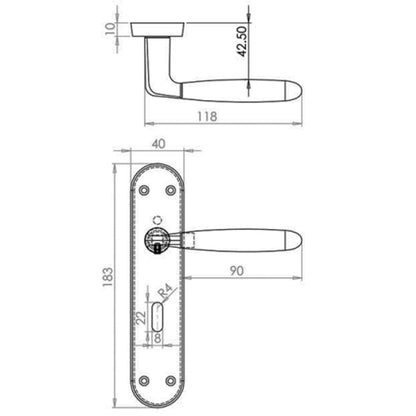STYLO SUITE HANDLE LOCK 183x40x118 PCP/SCP JV531PCSC