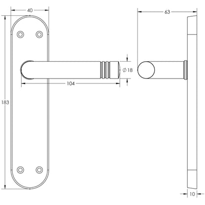 PORTO SUITE LEVER HANDLE LATCH 183x40x105 PCP JV661PC