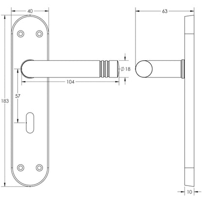 PORTO SUITE LEVER HANDLE BATH 183x40x105 SCP JV660BSC