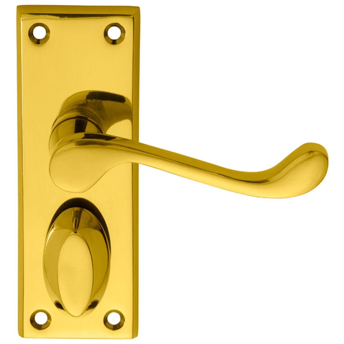SCROLL LHANDLE WC LATCH 118x42 PBR DL55WC by CARLISLE BRASS