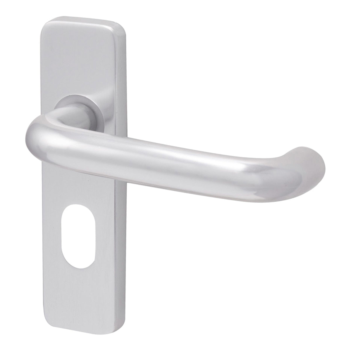 ECLIPSE RTD LEVER HANDLE+BACKPLATE OVAL 154x40 SAA by FRISCO UK SALES LTD
