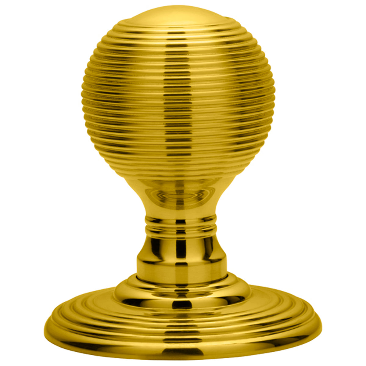 DEL MORTICE KNOB REEDED CNC D70 PBR DK37C by CARLISLE BRASS