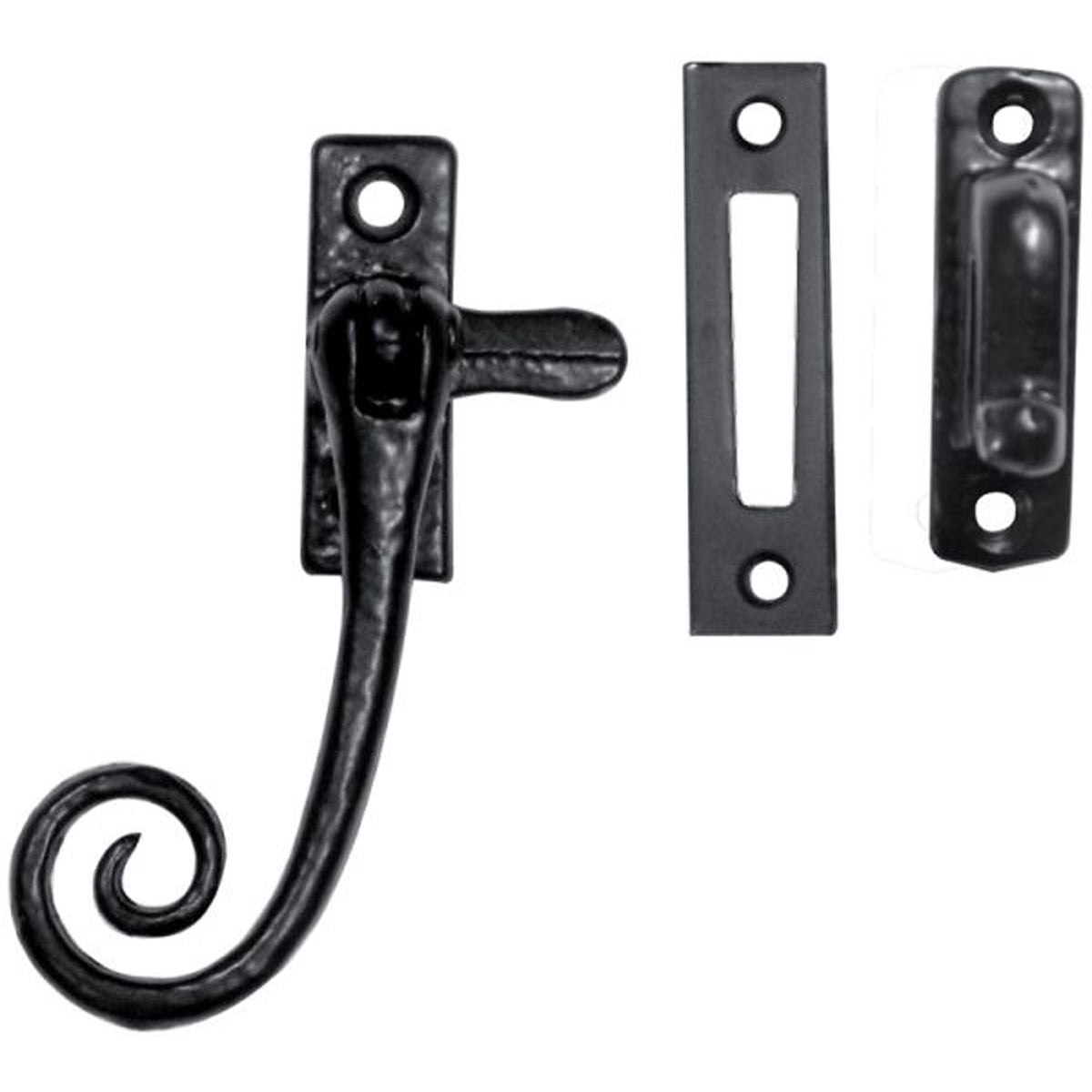 BLACK CASEMENT FASTENER CURLY