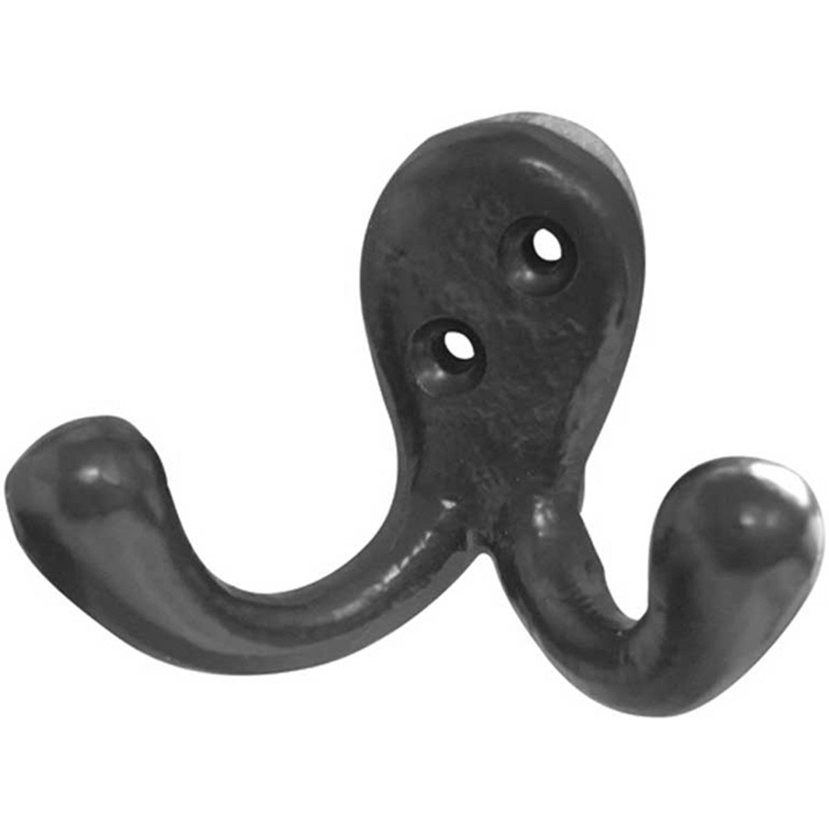 ROBE HOOK DOUBLE 50x40 BLK
