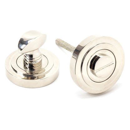 THUMBTURN SET ROUND CNC ART DECO 53x45 PNP - 45740 by MARCHES (ANVIL) ARCHITECTURAL HARDWARE