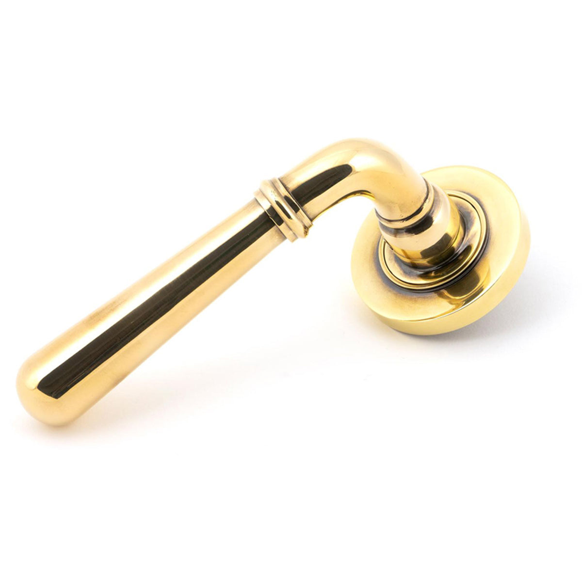 NEWBURY LEVER HANDLE+ROSE SPRUNG PLAIN 53x126x64 AGBR