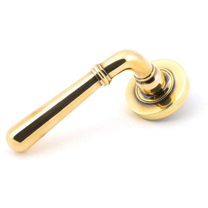 NEWBURY LEVER HANDLE+ROSE SPRUNG PLAIN 53x126x64 AGBR - 45755 by MARCHES (ANVIL) ARCHITECTURAL HARDWARE