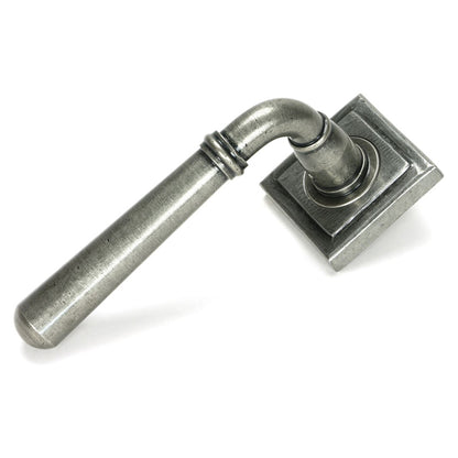 NEWBURY LEVER HANDLE+ROSE SPRUNG SQUARE 53x126x64 PEW - 46470 by MARCHES (ANVIL) ARCHITECTURAL HARDWARE