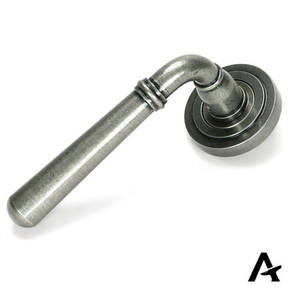 NEWBURY LEVER HANDLE+ROSE UNSPRUNG ART DECO 126x53x64 PEW - 51331 by MARCHES (ANVIL) ARCHITECTURAL HARDWARE