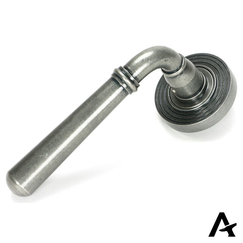 NEWBURY LEVER HANDLE+ROSE UNSPRUNG BEEHIVE 126x53x64 PEW - 51332 by MARCHES (ANVIL) ARCHITECTURAL HARDWARE