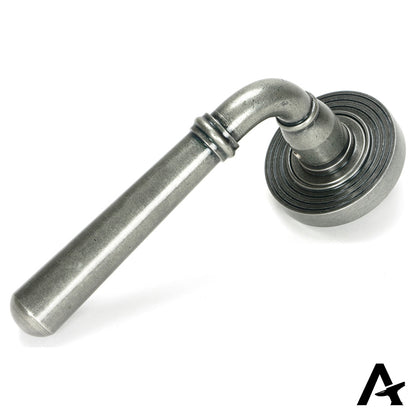 NEWBURY LEVER HANDLE+ROSE UNSPRUNG BEEHIVE 126x53x64 PEW - 51332 by MARCHES (ANVIL) ARCHITECTURAL HARDWARE