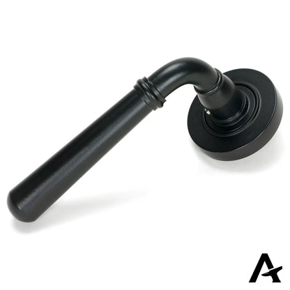 NEWBURY LEVER HANDLE+ROSE UNSPRUNG PLAIN 126x53x64 MBK - 51326 by MARCHES (ANVIL) ARCHITECTURAL HARDWARE