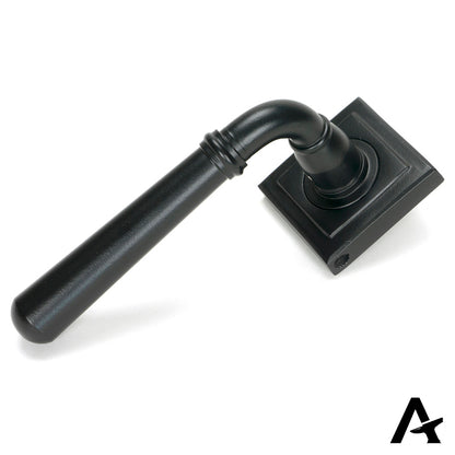 NEWBURY LEVER HANDLE+ROSE UNSPRUNG SQUARE 126x53x64 MBK - 51329 by MARCHES (ANVIL) ARCHITECTURAL HARDWARE