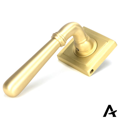 NEWBURY LEVER HANDLE+ROSE UNSPRUNG SQUARE 126x53x64 SBR - 50860 by MARCHES (ANVIL) ARCHITECTURAL HARDWARE
