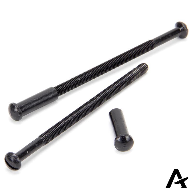 MALE&FEMALE SCREWS NO SLOTS 5x90 BLK x2 - 33119S by MARCHES (ANVIL) ARCHITECTURAL HARDWARE