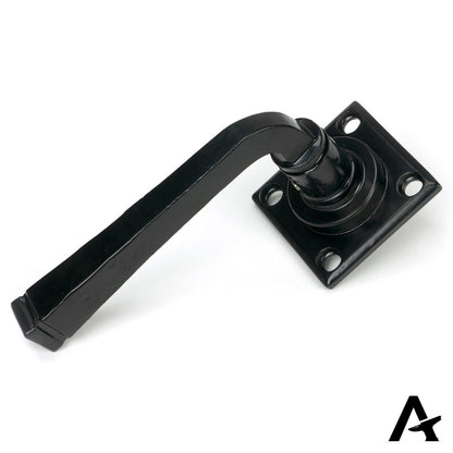 AVON LEVER HANDLE ON ROSE SPRUNG 52x118x63 BLK - 33873/S by MARCHES (ANVIL) ARCHITECTURAL HARDWARE