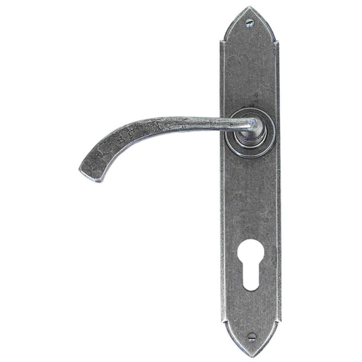 GOTHIC CURVED ESPAGNOLETTE LEVER LOCK 115x248x64 PEW