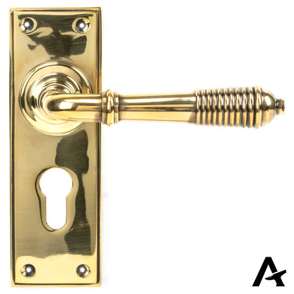 REEDED LEVER HANDLE EURO 123x152x70 AGBR - 33085 by MARCHES (ANVIL) ARCHITECTURAL HARDWARE