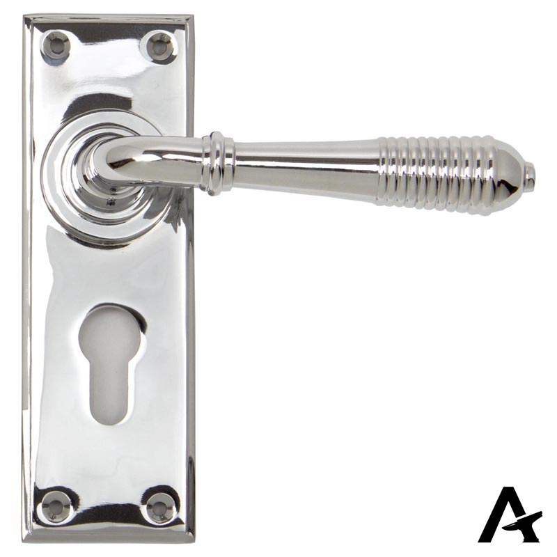 REEDED LEVER HANDLE EURO 123x152x70 PCP - 33309 by MARCHES (ANVIL) ARCHITECTURAL HARDWARE