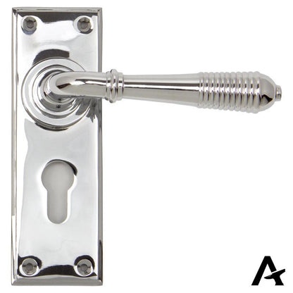 REEDED LEVER HANDLE EURO 123x152x70 PCP - 33309 by MARCHES (ANVIL) ARCHITECTURAL HARDWARE
