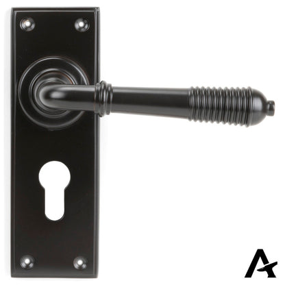 REEDED LEVER HANDLE EURO 123x152x70 AGBZ - 83956 by MARCHES (ANVIL) ARCHITECTURAL HARDWARE