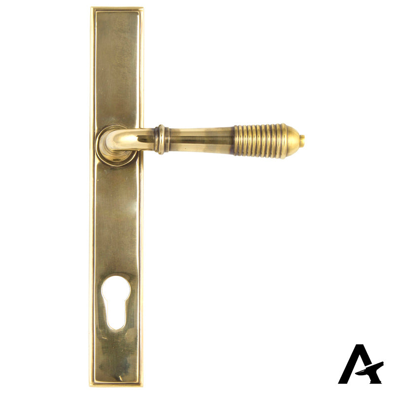 REEDED SLIMLINE ESPAGNOLETTE LOCK 123x244x70 AGBR