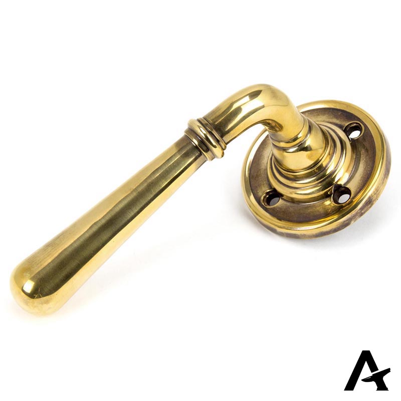 NEWBURY LEVER HANDLE+ROSE SPRUNG 124x60x64 AGBR