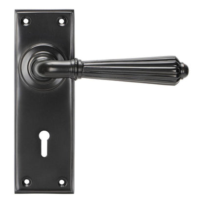 HINTON LEVER HANDLE+PLATE LOCK 128x152x72 AGBZ - 45328 by MARCHES (ANVIL) ARCHITECTURAL HARDWARE
